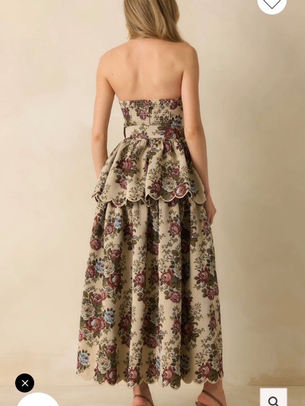 Mable strapless tapestry dress - Picture 2 of 7